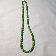 East Oasis Venetian Inspired Melon Chevron Glass Bead Necklace No 114, 26 Inch