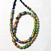 East Oasis Venetian Inspired Melon Chevron Bead Necklace No 115, 30 Inch Strand