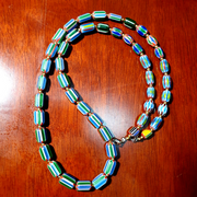 East Oasis Venetian Inspired Multicolour Chevron Glass Bead Necklace No 109 Strand