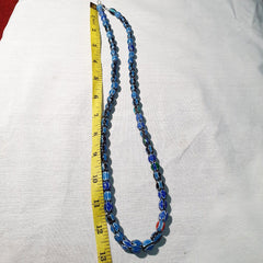 Amazing Venetian Inspired Glass Beads Multicolor Chevron Beads Necklace #104