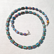East Oasis Venetian Inspired Multicolour Chevron Glass Bead Necklace No 109 Strand