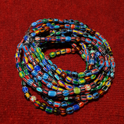 East Oasis Venetian Inspired Multicolour Chevron Bead Necklaces, Lot of 5 Strands