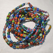East Oasis Venetian Inspired Multicolour Chevron Bead Necklaces, Lot of 5 Strands