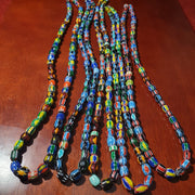 East Oasis Venetian Inspired Multicolour Chevron Bead Necklaces, Lot of 5 Strands