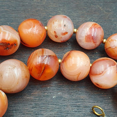 Antique Indo Tibetan Carnelian Old Agate Beads Tribal Beads Jewelry necklace