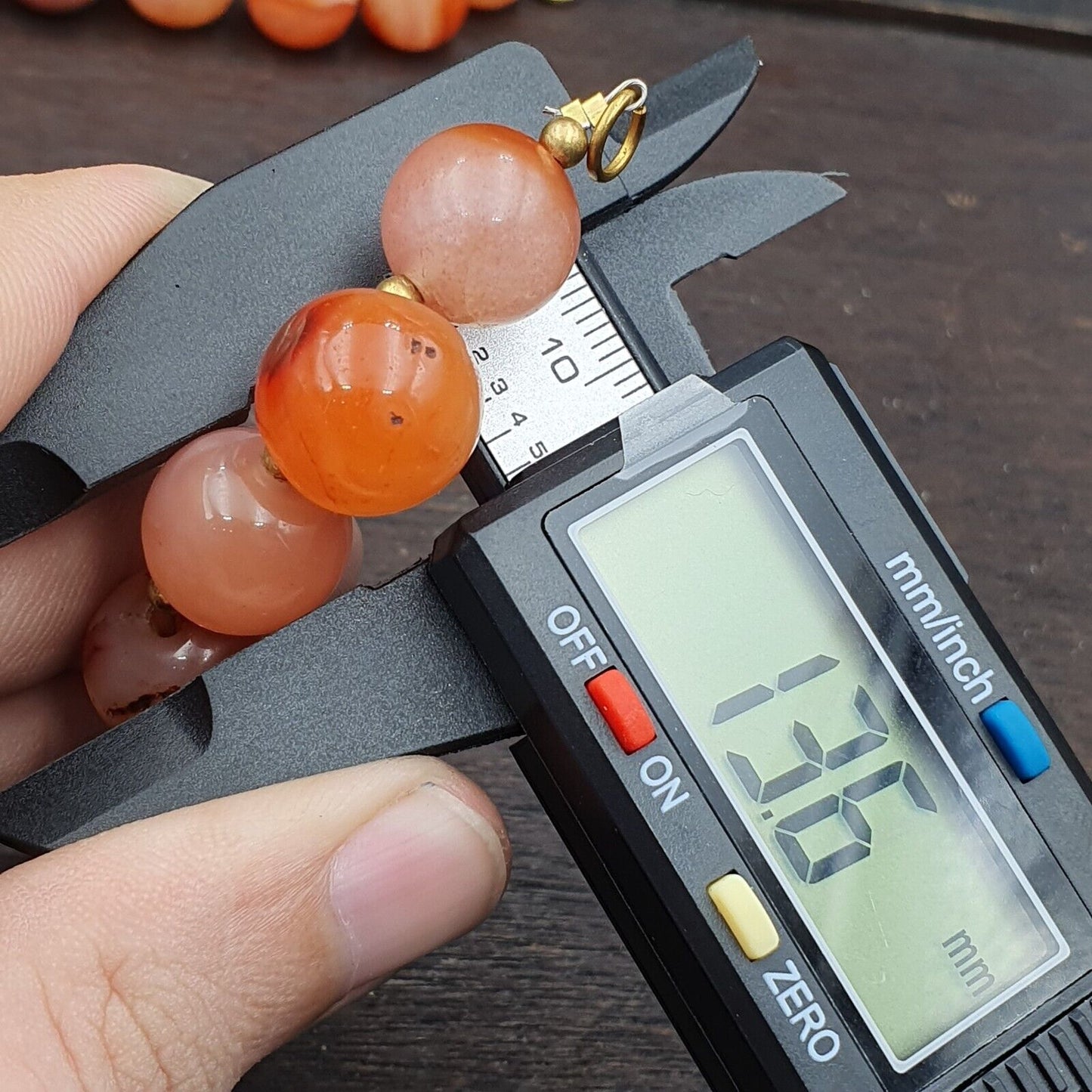 古董印度西藏紅玉髓老瑪瑙珠部落珠珠寶項鍊