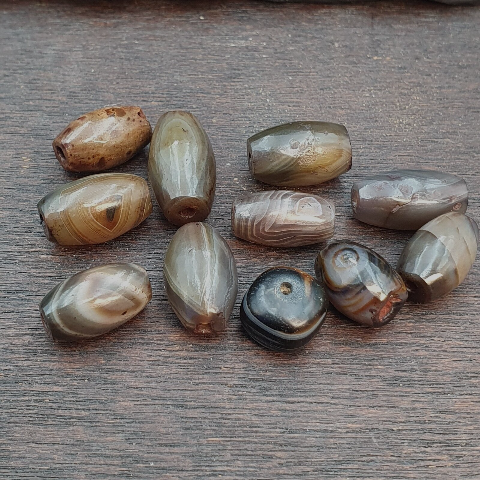 Himalayan Tibetan Bhutan Nepalese Afghani Indian Old Agate Beads Artifacts Lot