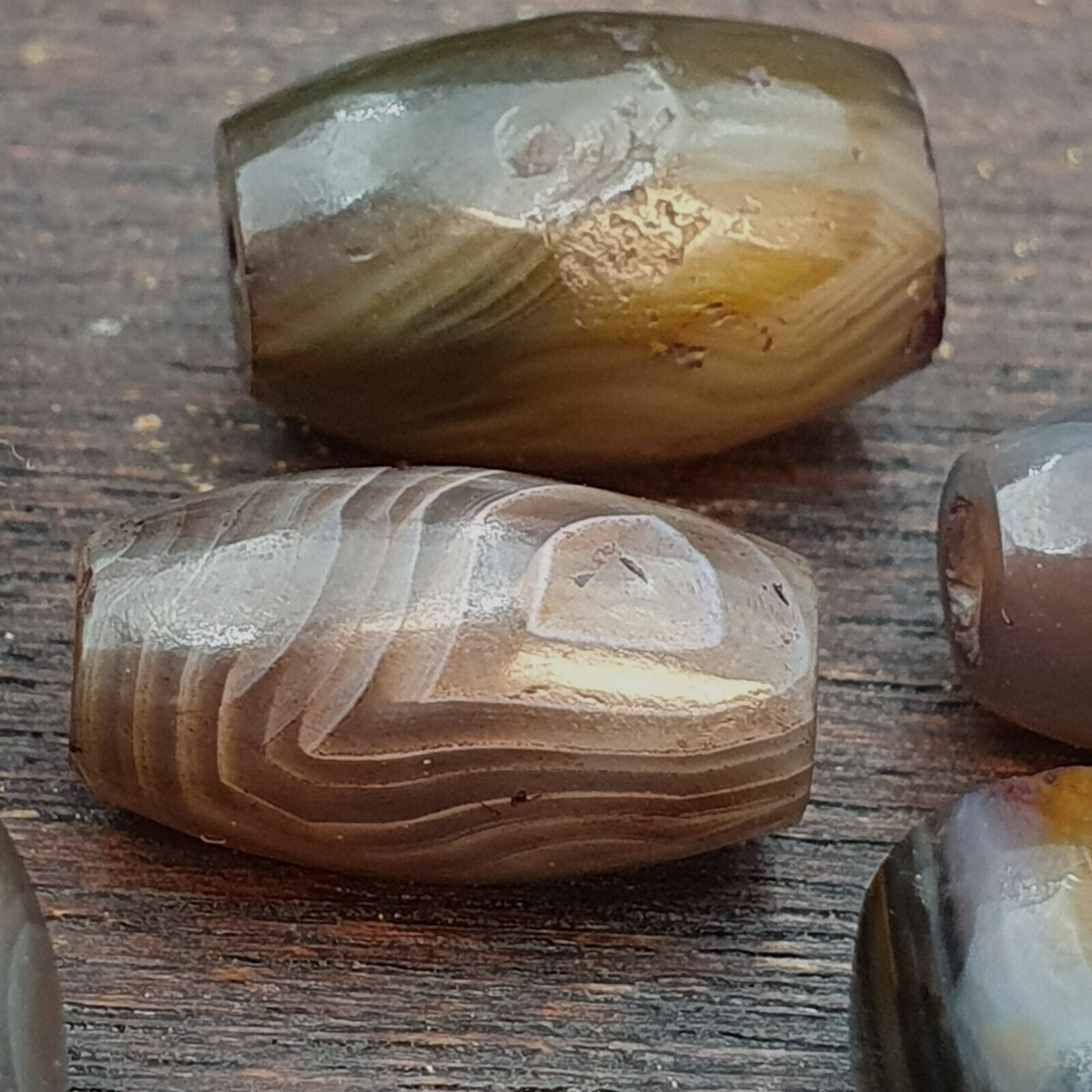 Himalayan Tibetan Bhutan Nepalese Afghani Indian Old Agate Beads Artifacts Lot