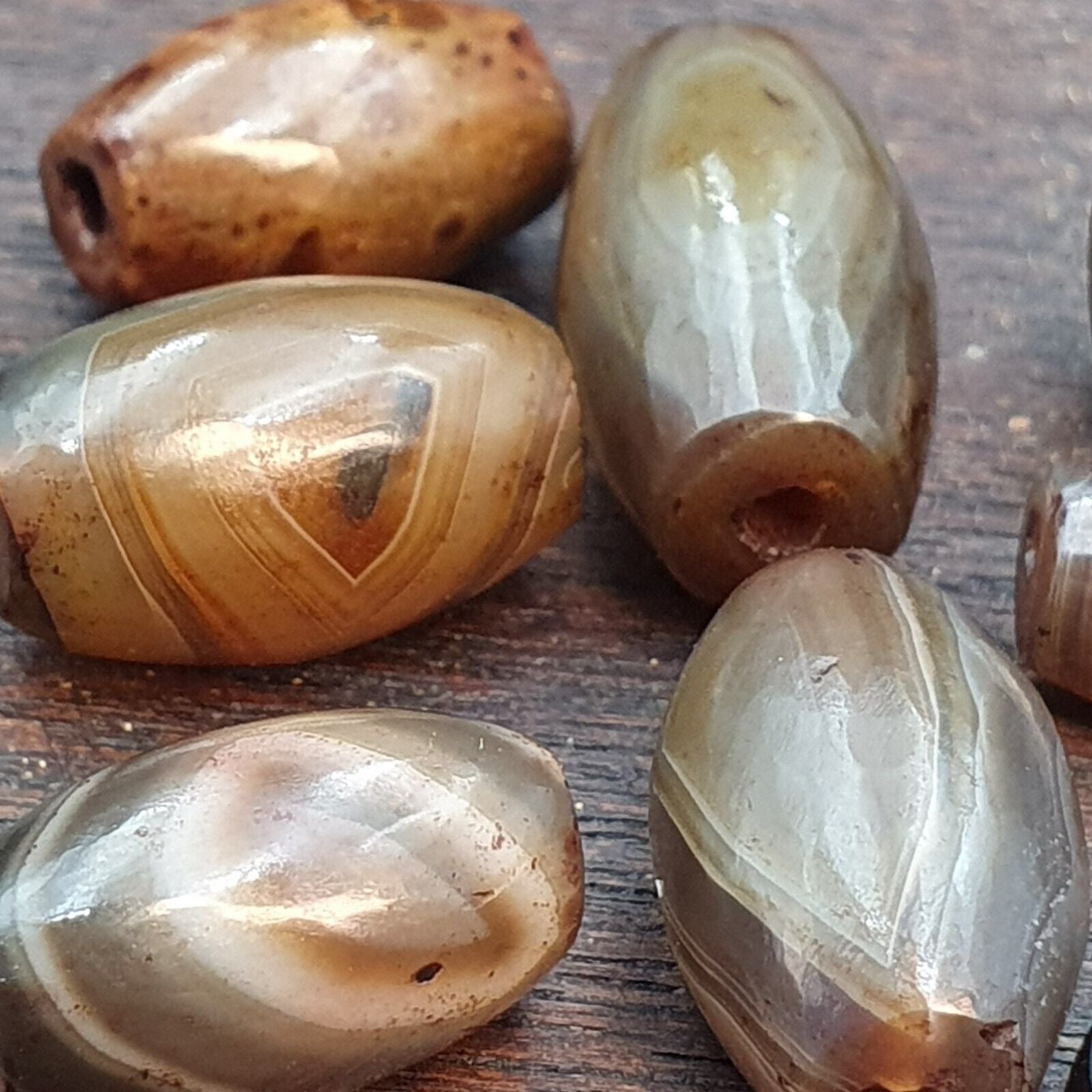 Himalayan Tibetan Bhutan Nepalese Afghani Indian Old Agate Beads Artifacts Lot