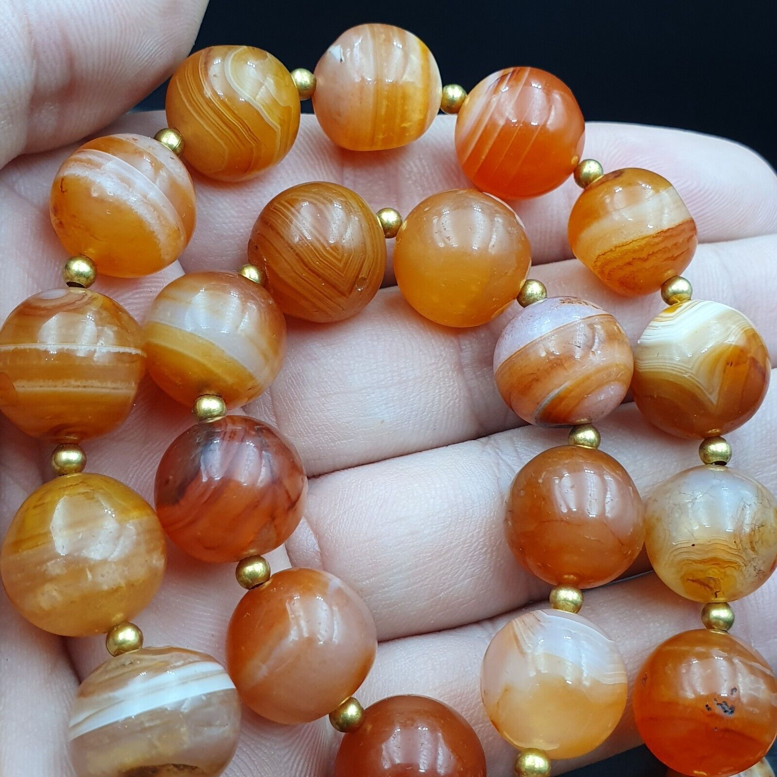 Old Antique Indo Tibetan Carnelian Agate Beads carnelian Beads Jewelry necklace