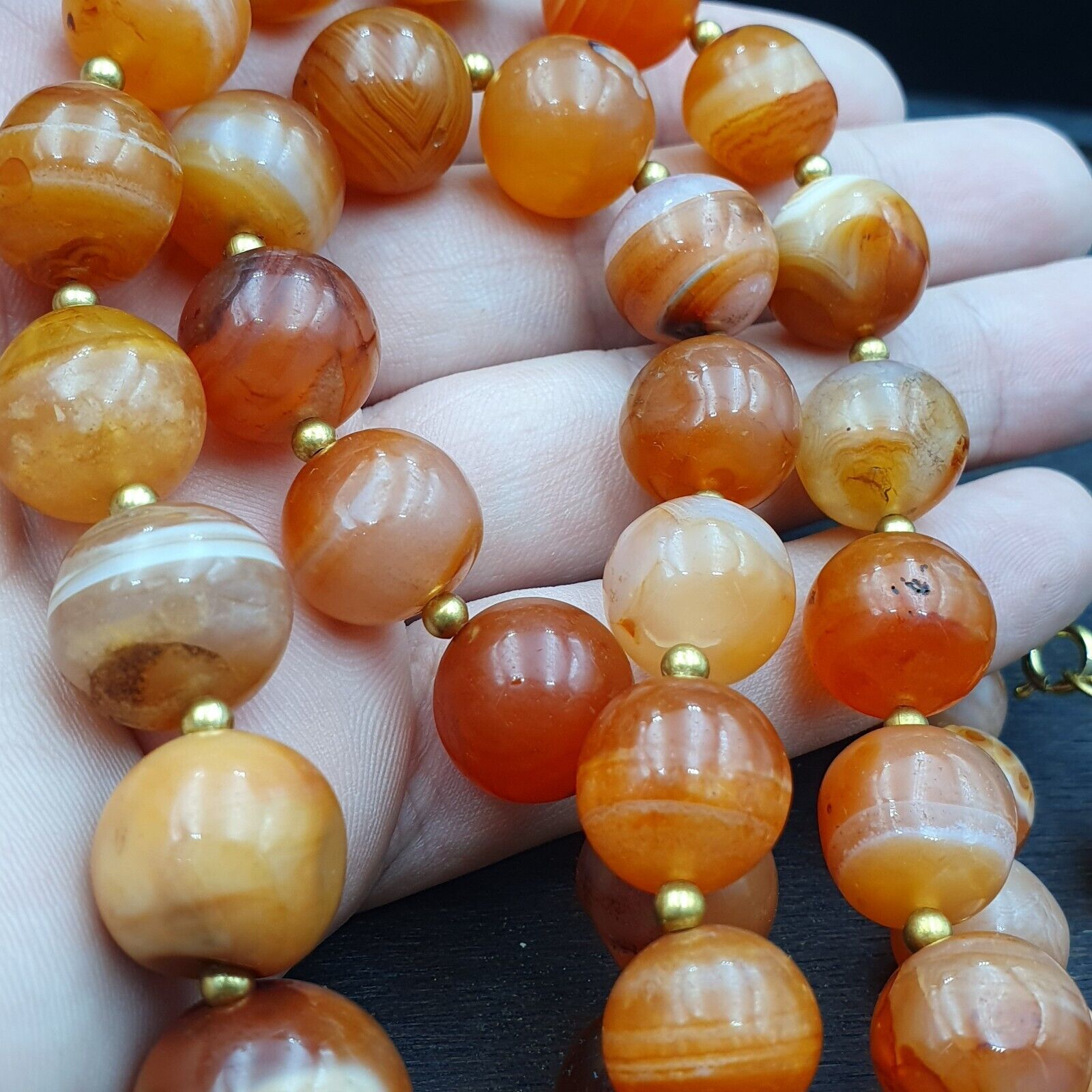 Old Antique Indo Tibetan Carnelian Agate Beads carnelian Beads Jewelry necklace