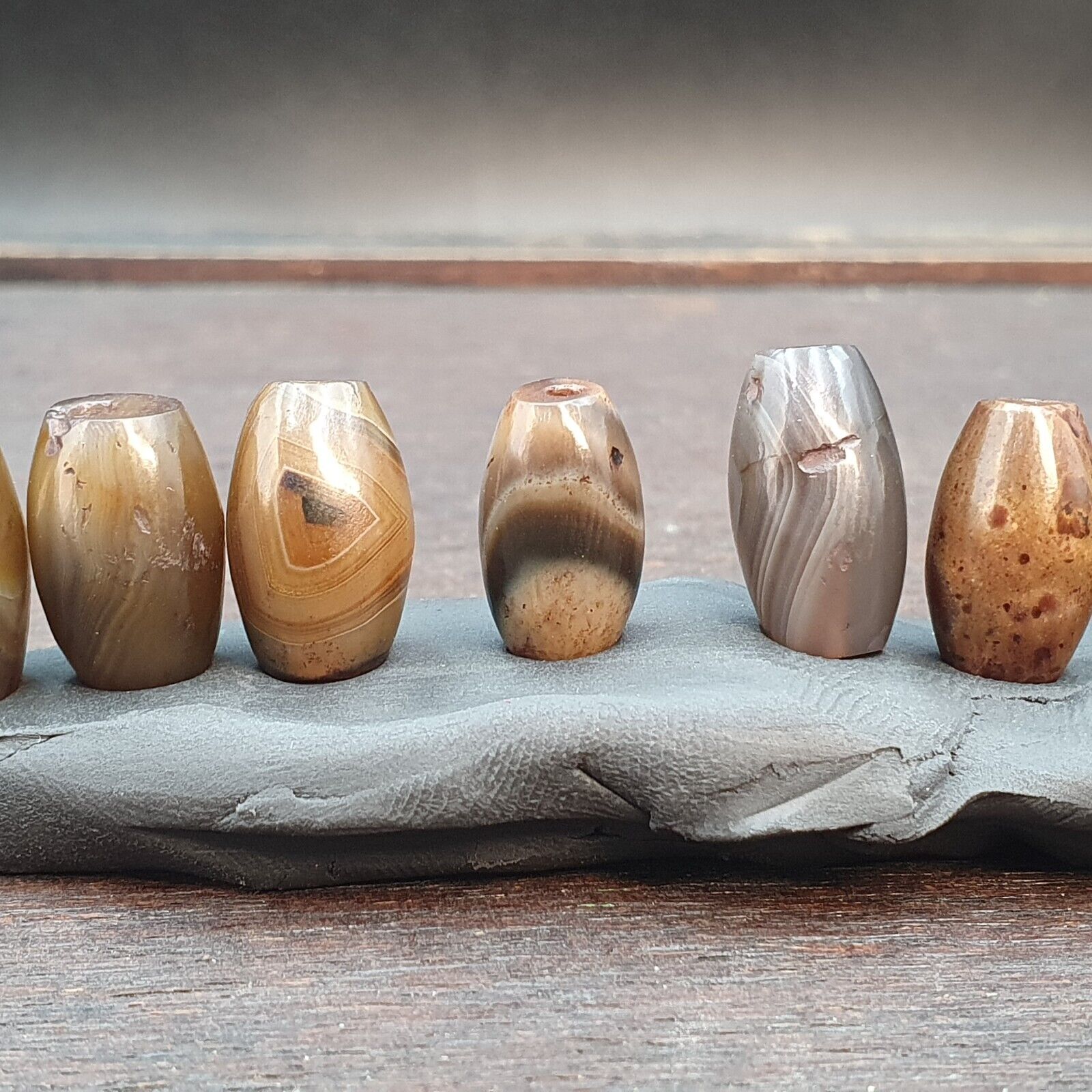 Himalayan Tibetan Bhutan Nepalese Afghani Indian Old Agate Beads Artifacts Lot