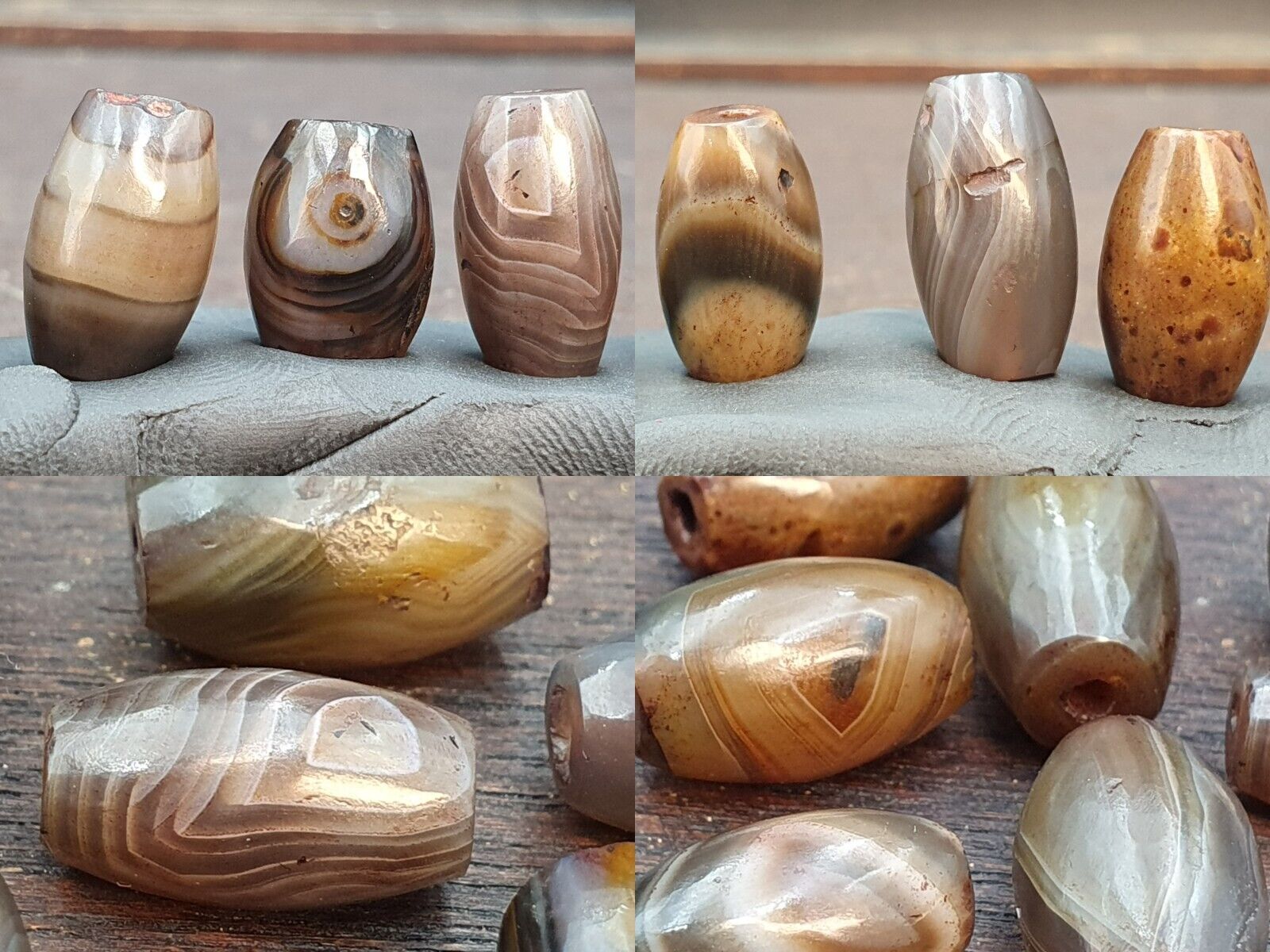 Himalayan Tibetan Bhutan Nepalese Afghani Indian Old Agate Beads Artifacts Lot