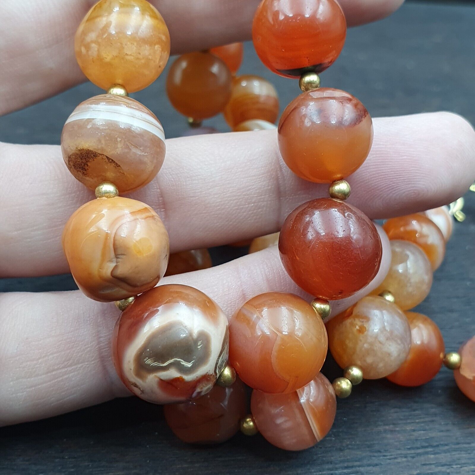 Old Antique Indo Tibetan Carnelian Agate Beads carnelian Beads Jewelry necklace