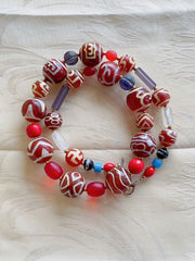 HIMALAYAN Indo Tibetan Central Asian Etched Agate African Glass beads 13-19mm