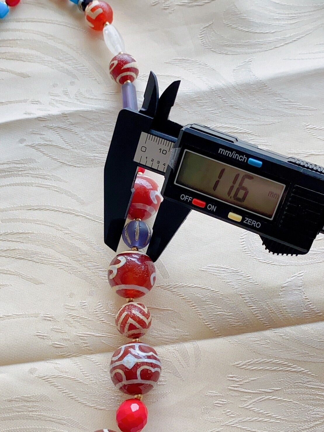 HIMALAYAN Indo Tibetan Central Asian Etched Agate African Glass beads 13-19mm