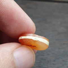 Ancient Agate Bead Himalayan Indo rare stripe Disc shape Agate Big Bead 16.8mm