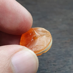 Ancient Agate Bead Himalayan Indo rare stripe Disc shape Agate Big Bead 16.8mm