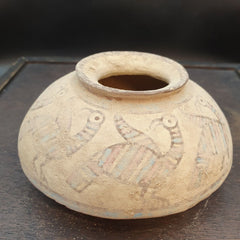 Ancient Indus Valley Pottery With Mysterious Animals painting Terracotta pot