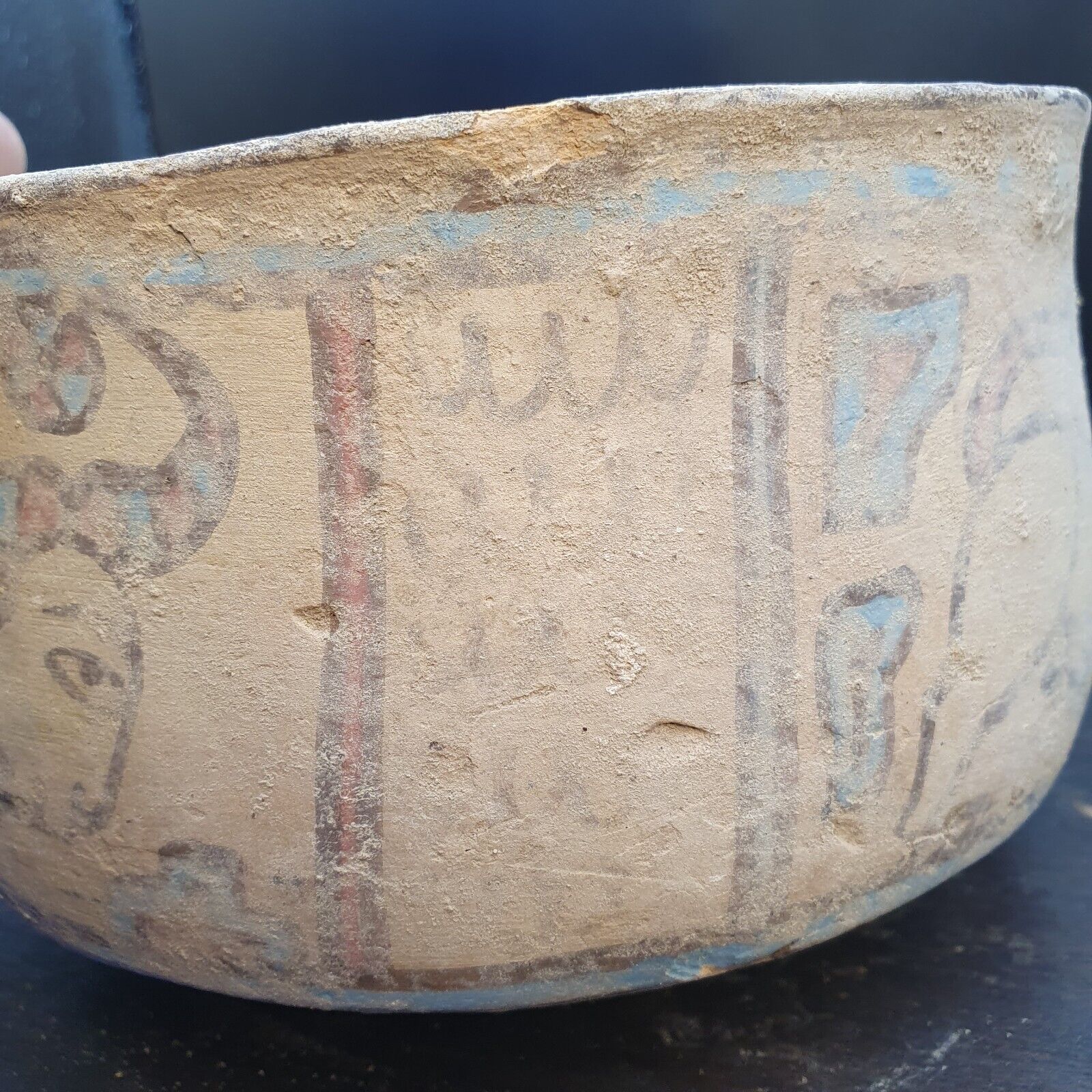 Ancient Indus Valley Pottery With Mysterious Animals painting Terracotta Bowl