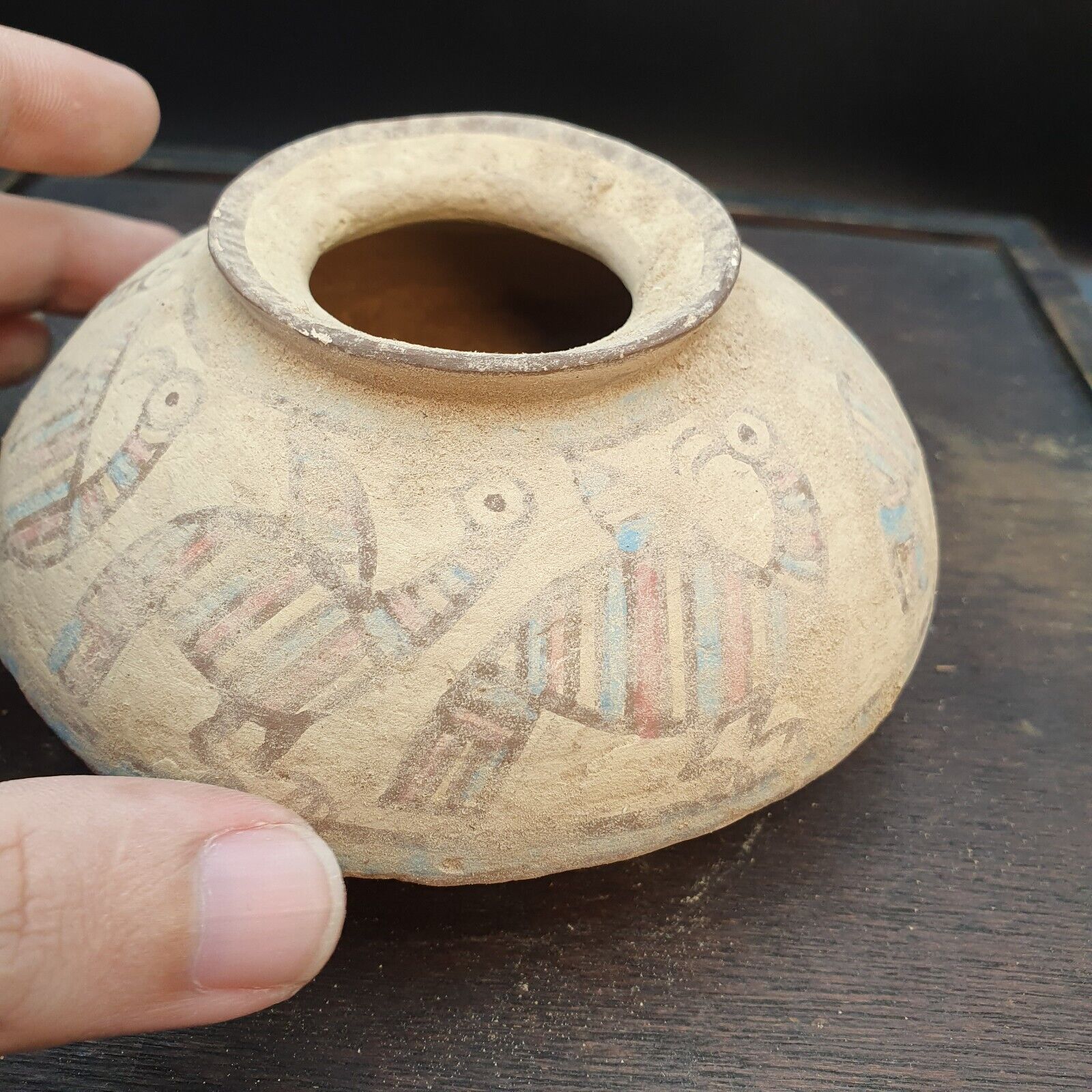 Ancient Indus Valley Pottery With Mysterious Animals painting Terracotta pot