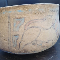 Ancient Indus Valley Pottery With Mysterious Animals painting Terracotta Bowl