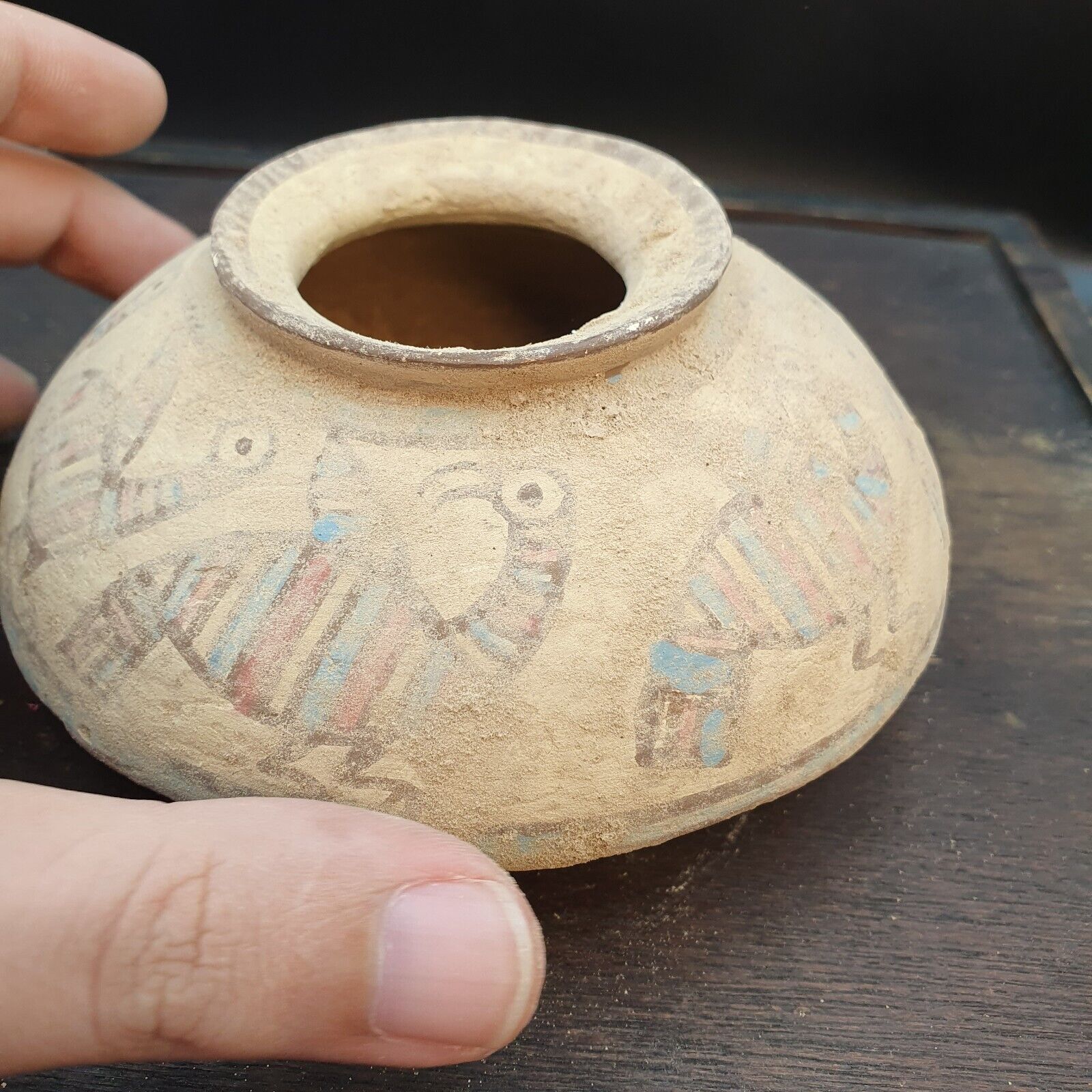 Ancient Indus Valley Pottery With Mysterious Animals painting Terracotta pot