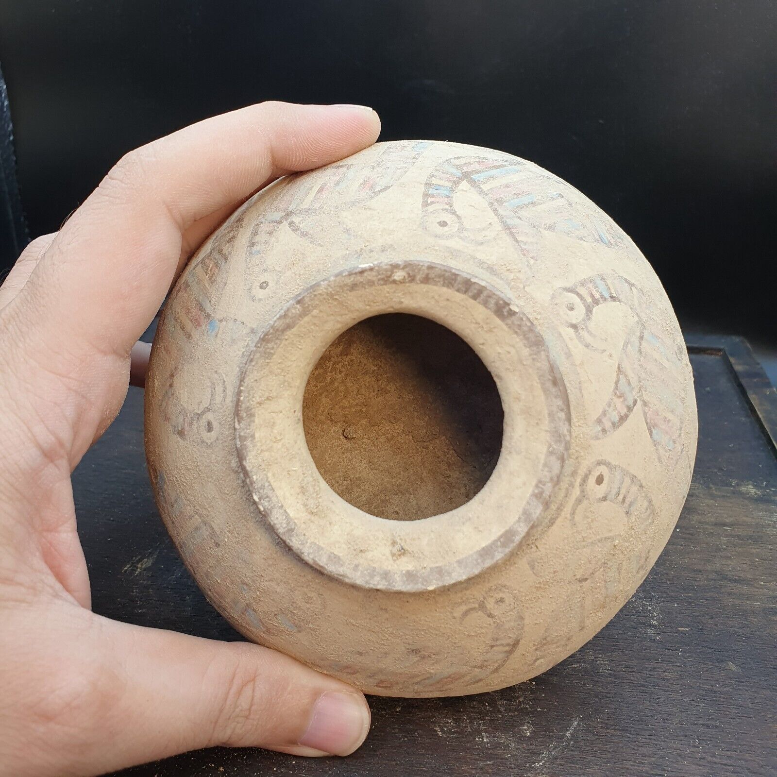 Ancient Indus Valley Pottery With Mysterious Animals painting Terracotta pot