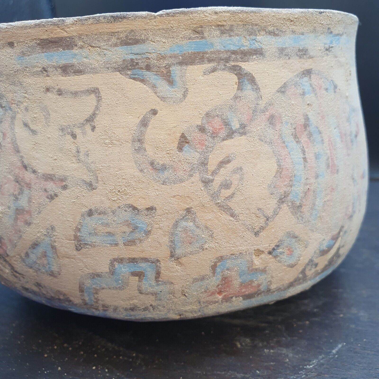 Ancient Indus Valley Pottery With Mysterious Animals painting Terracotta Bowl