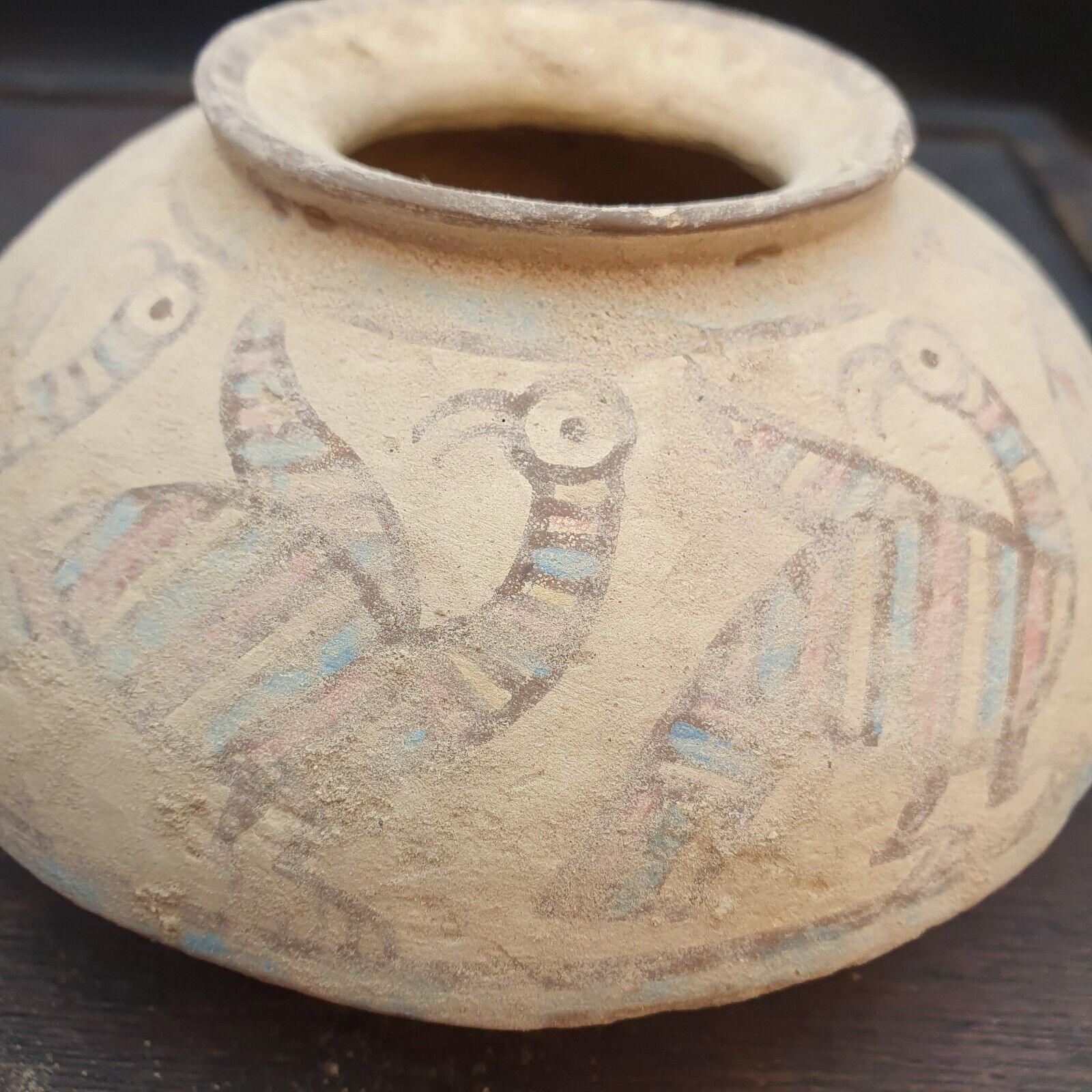 Ancient Indus Valley Pottery With Mysterious Animals painting Terracotta pot