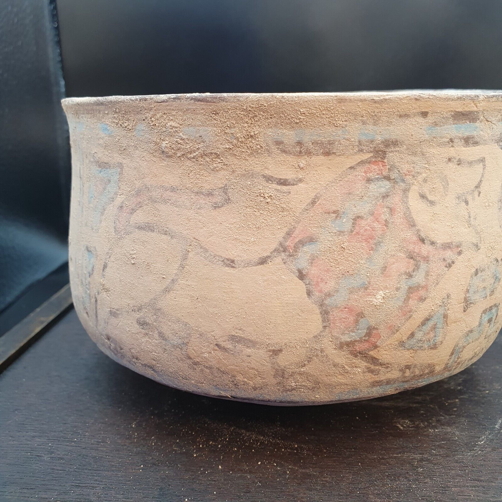 Ancient Indus Valley Pottery With Mysterious Animals painting Terracotta Bowl