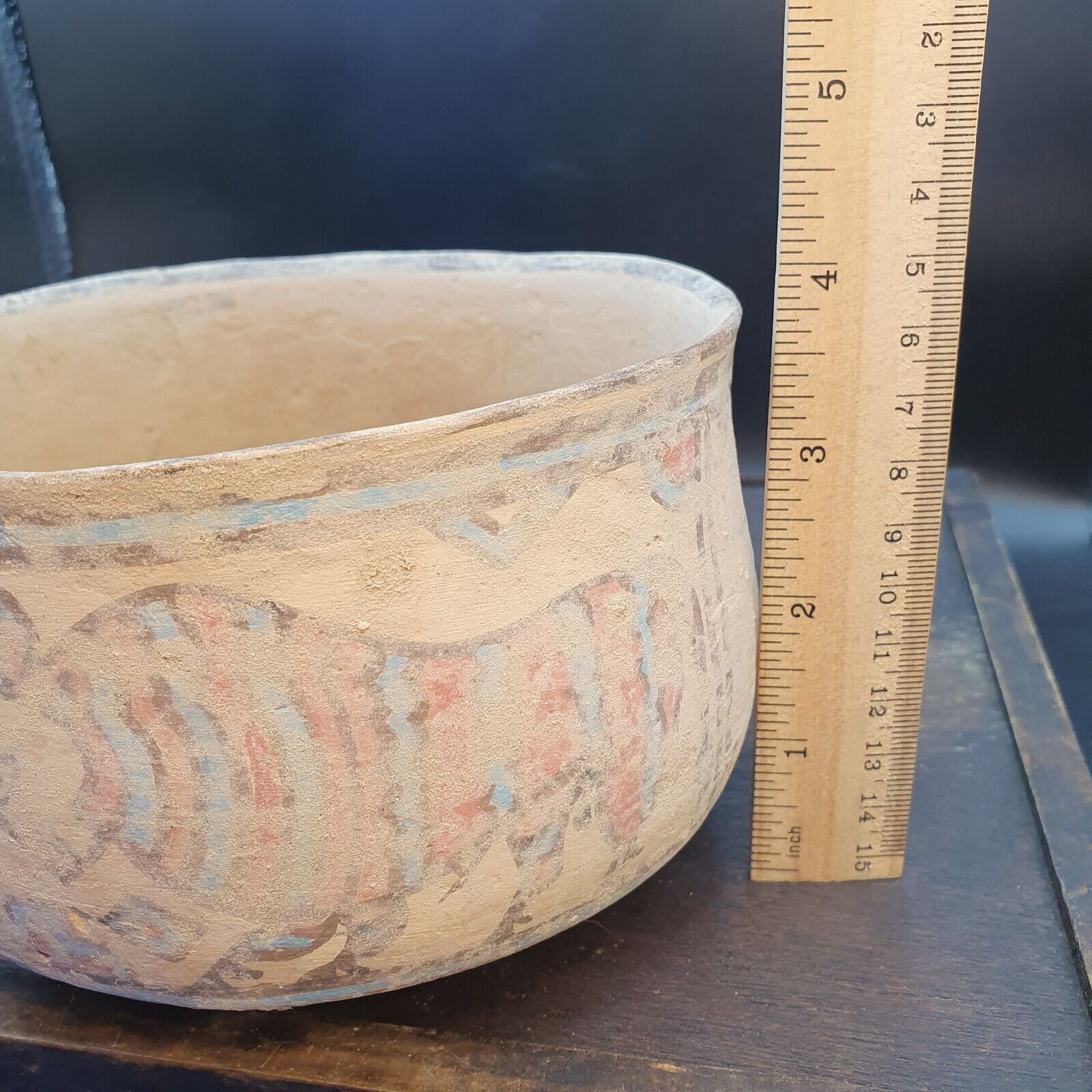 Ancient Indus Valley Pottery With Mysterious Animals painting Terracotta Bowl