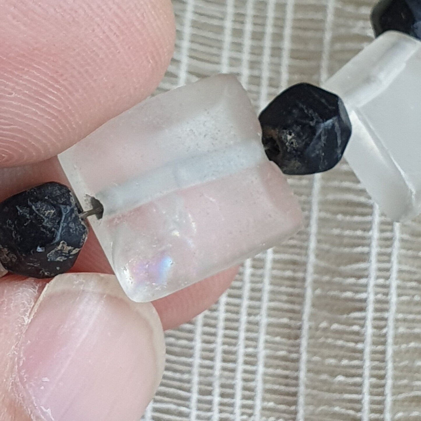 復古水晶老珠喜馬拉雅水晶和古羅馬玻璃珠項鍊