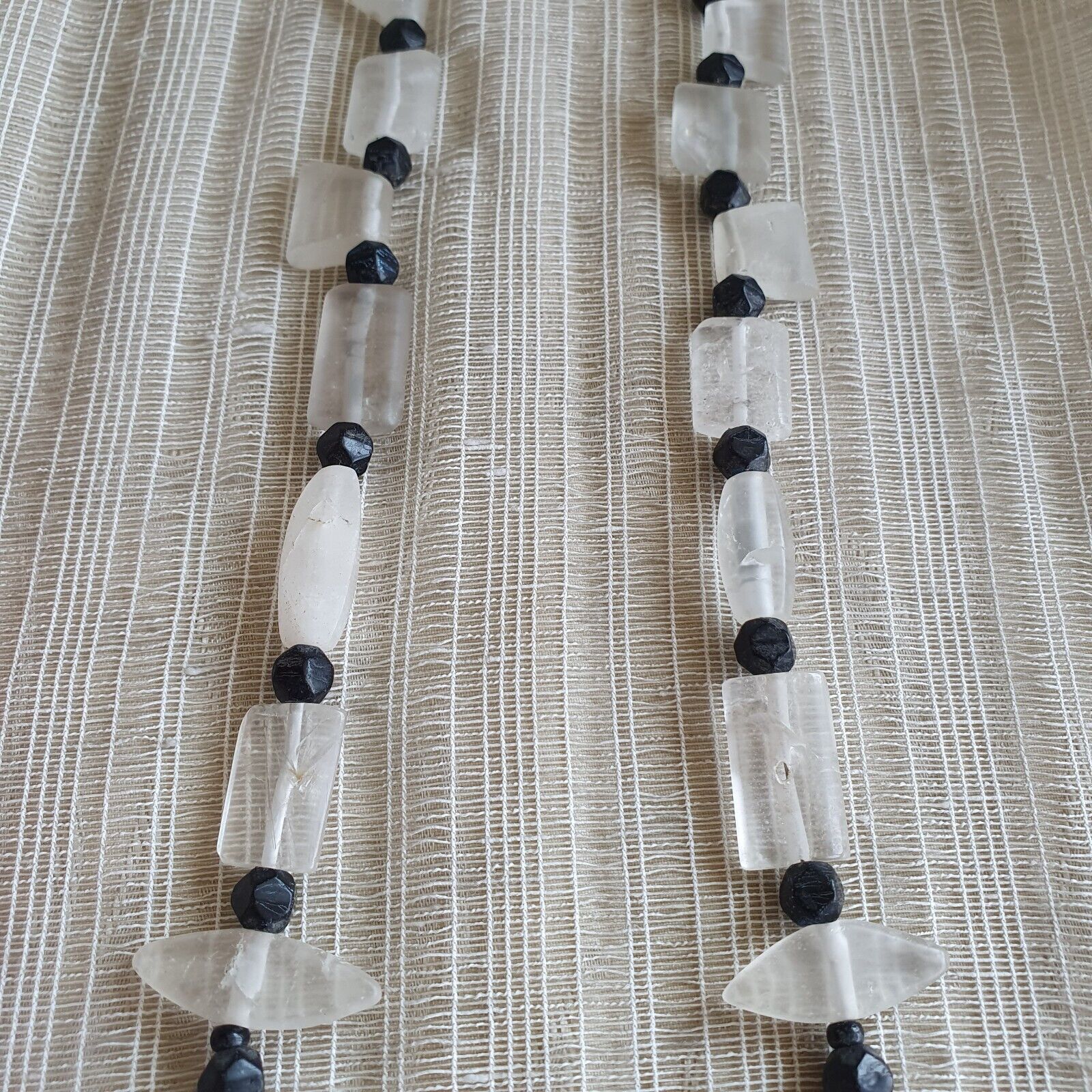 Vintage Crystal old beads Himalayan Crystal and Old Roman Glass Beads Necklace