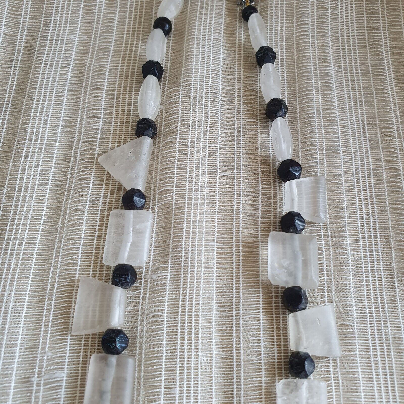 Vintage Crystal old beads Himalayan Crystal and Old Roman Glass Beads Necklace