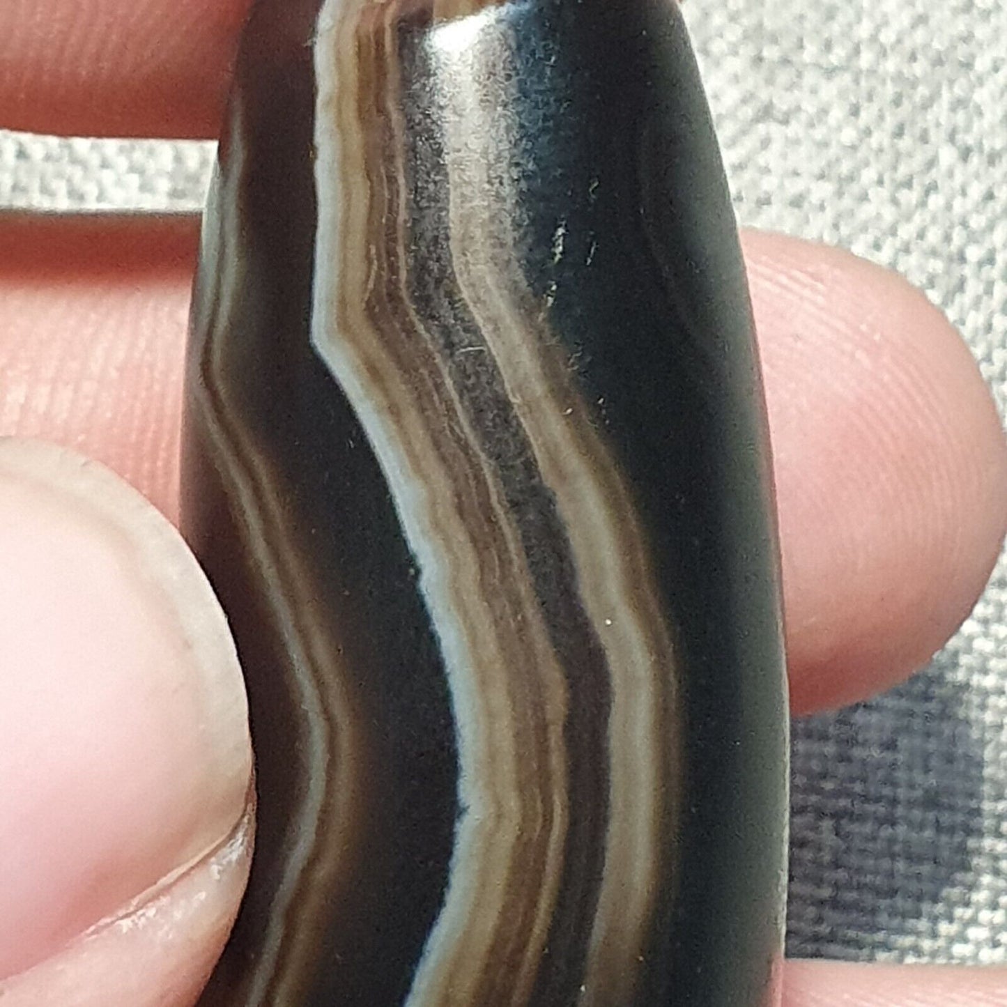 Vintage Old Himalayan Indo Tibetan Pure Natural Agate Dzi Amulet Pendant 355