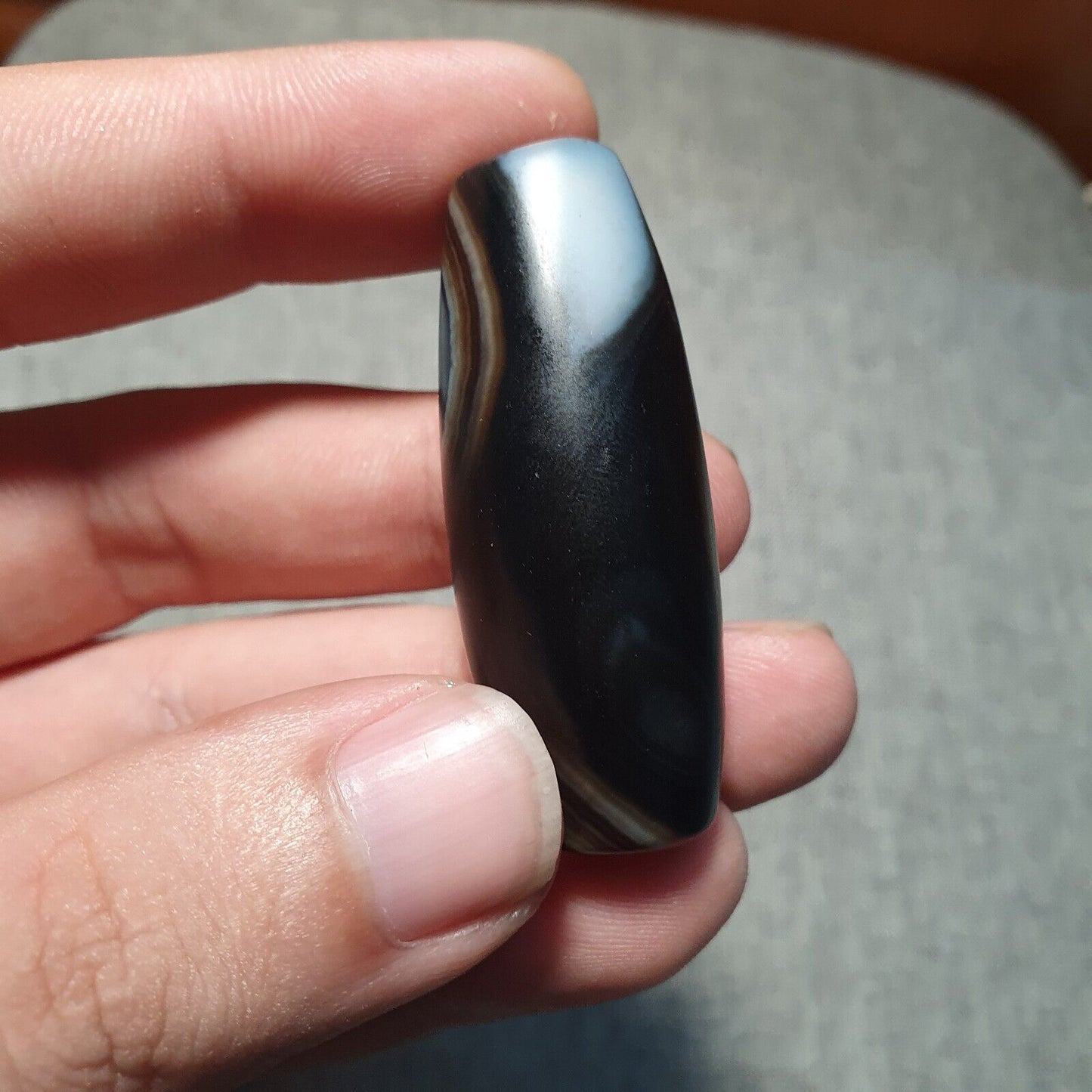 Vintage Old Himalayan Indo Tibetan Pure Natural Agate Dzi Amulet Pendant 355