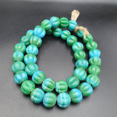 Vintage Handmade Lamp work Beads-"Flower" 16mm Full Long Strand