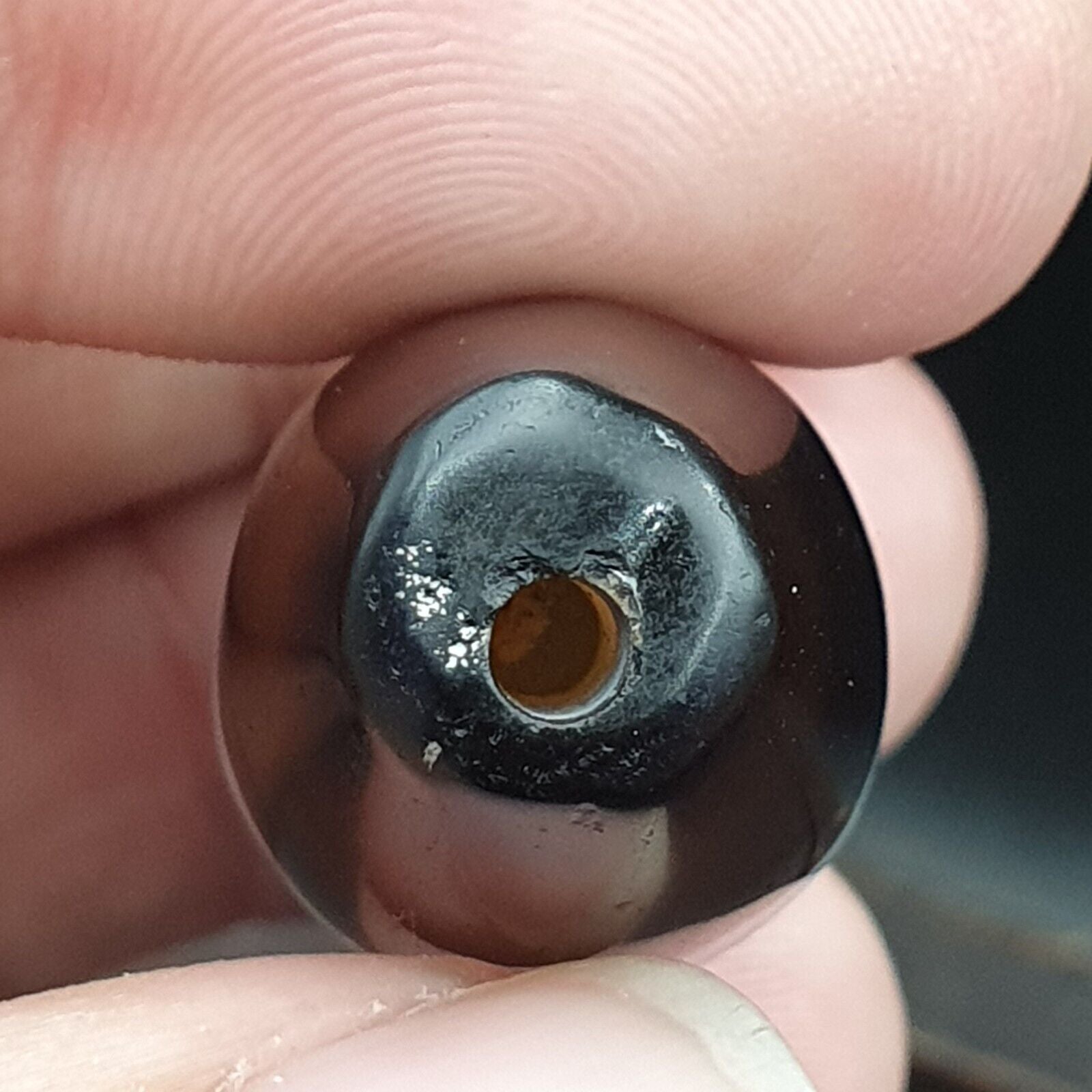 Rare Eye Agate Old Himalayan Indo Tibetan Nepal Antique Amulet Bead B#365