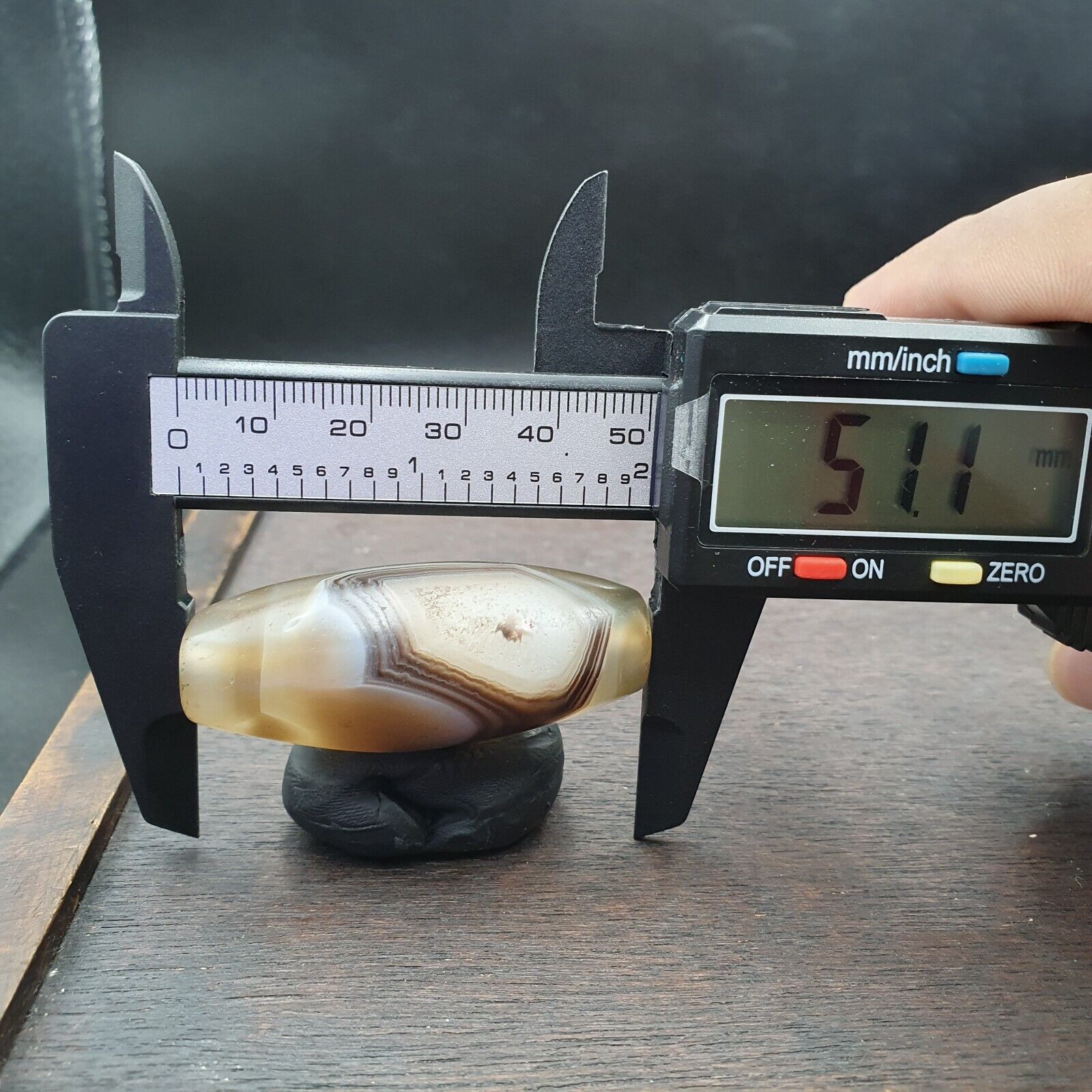 Crystal Eye Agate Old Himalayan Indo Tibetan Nepal Antique Amulet Bead B#367