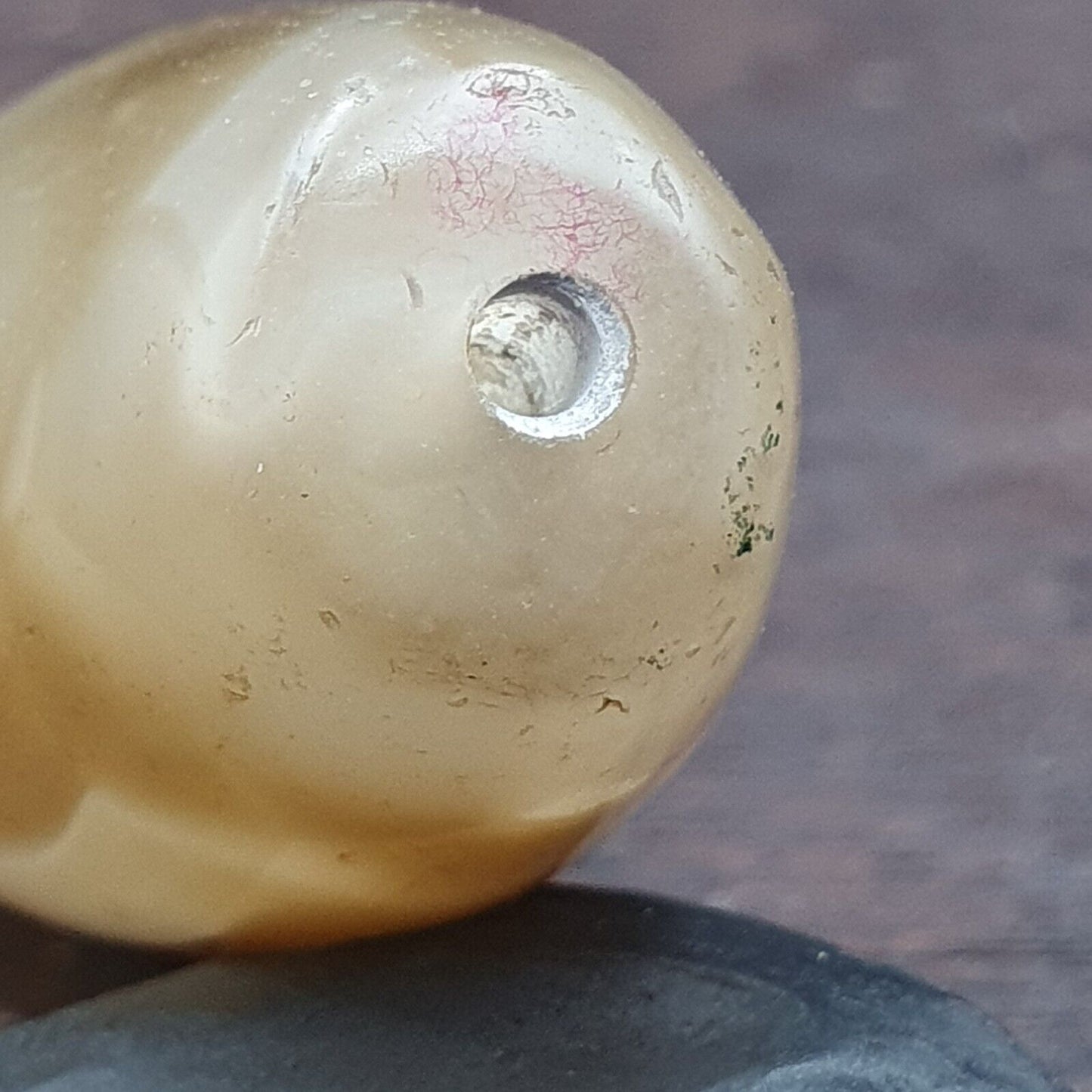 水晶眼瑪瑙老喜馬拉雅印度西藏尼泊爾古董護身符珠 B#367