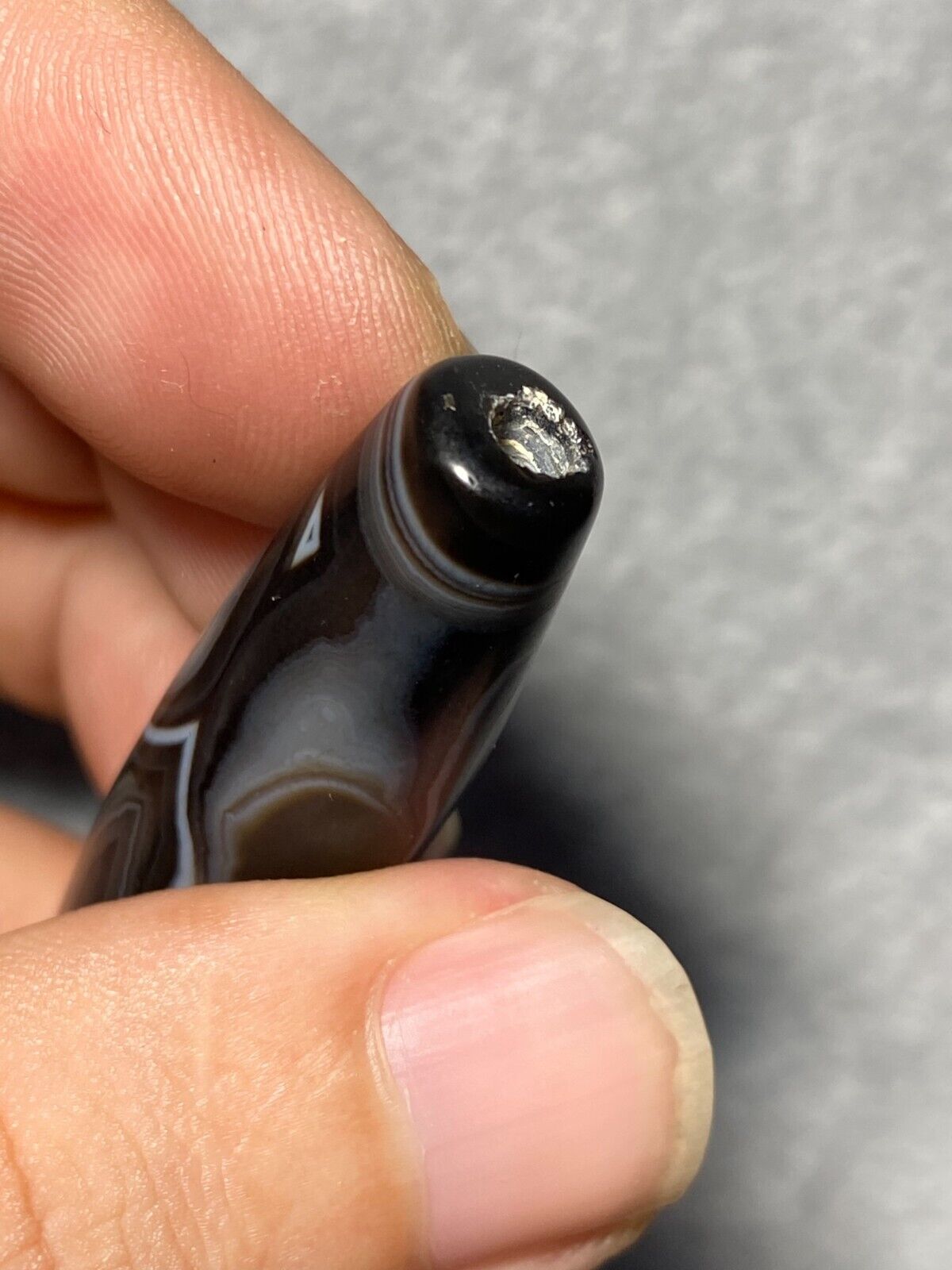 稀有瑪瑙水晶老喜馬拉雅印度西藏尼泊爾古董天珠 B#360