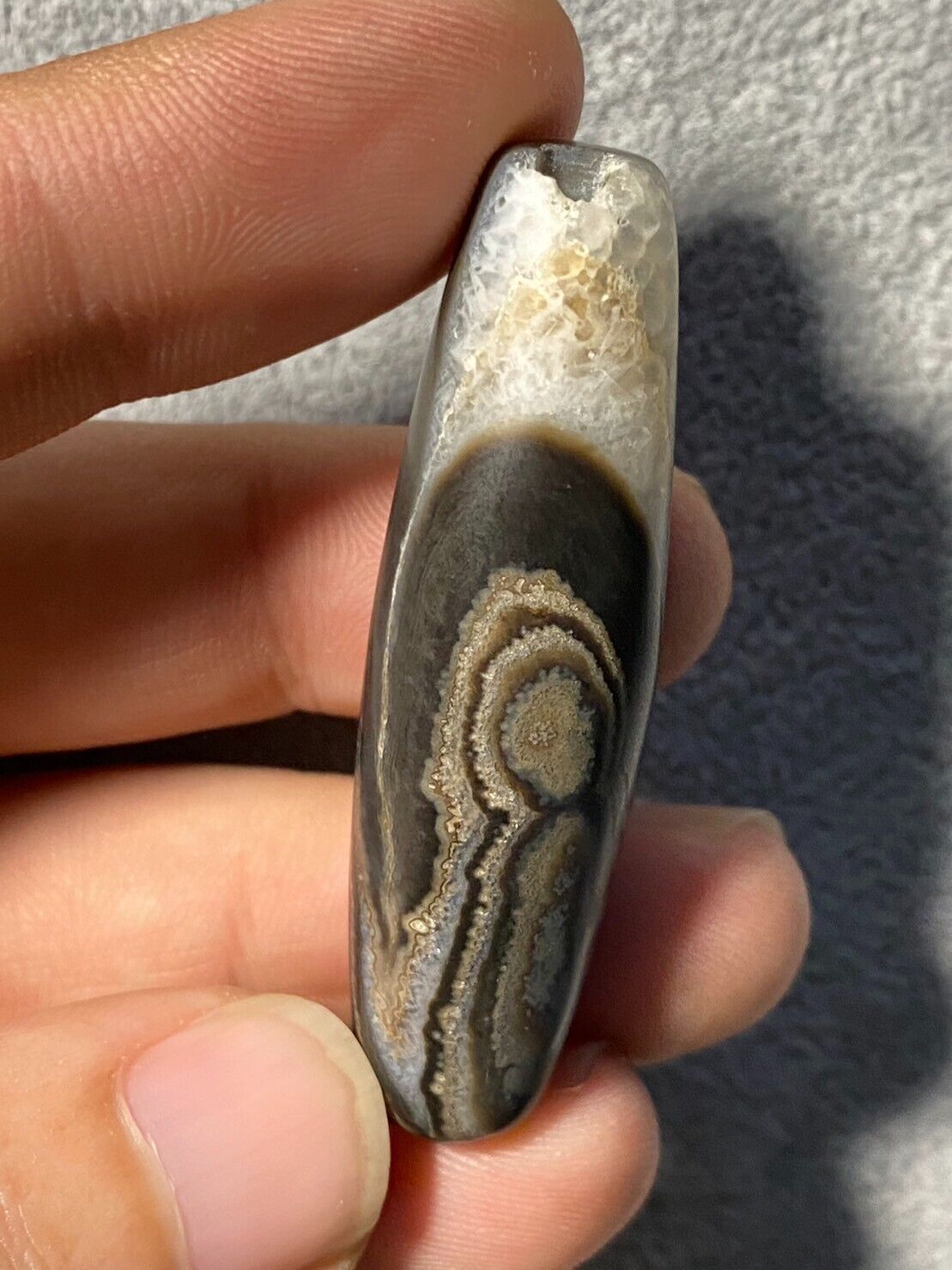 Rare Old Himalayan Indo Tibetan Nepal Antique Eye Agate Dzi Bead B#358