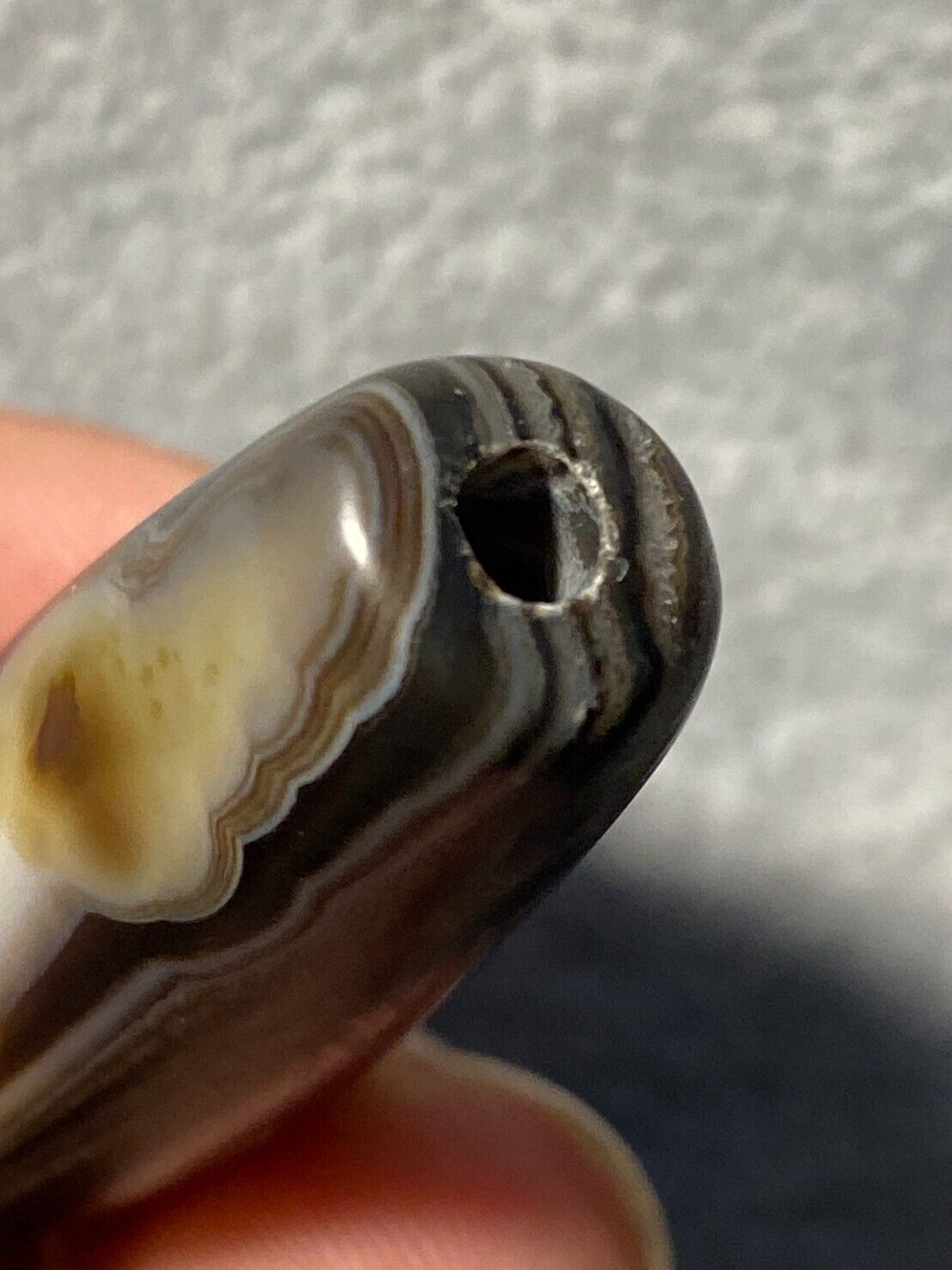 Rare Old Himalayan Indo Tibetan Nepal Antique Eye Agate Dzi Bead B#358