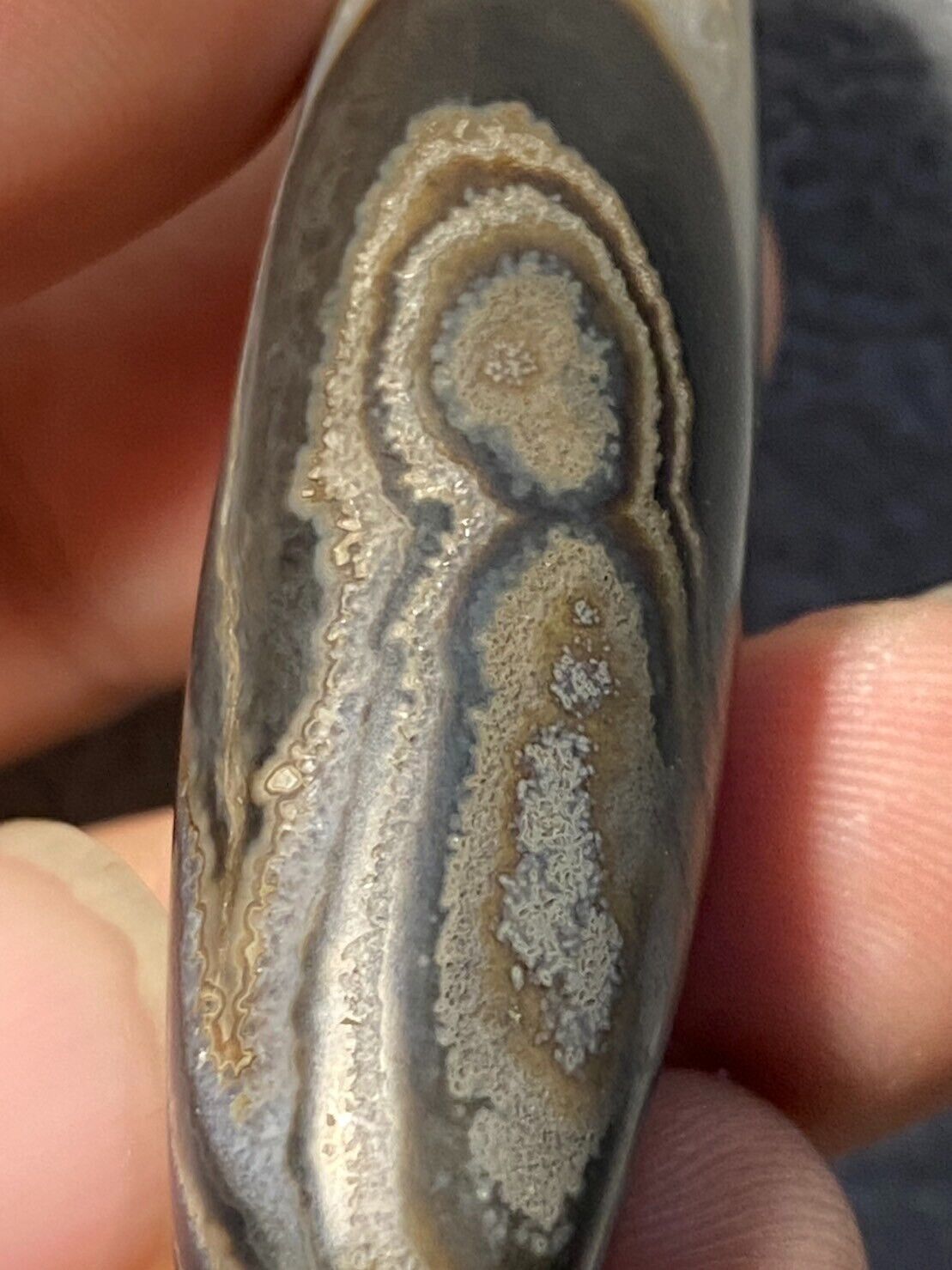 Rare Old Himalayan Indo Tibetan Nepal Antique Eye Agate Dzi Bead B#358