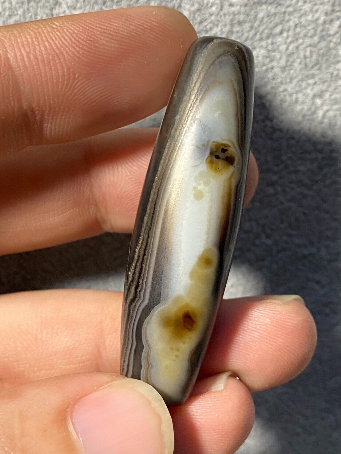 Rare Old Himalayan Indo Tibetan Nepal Antique Eye Agate Dzi Bead B#358