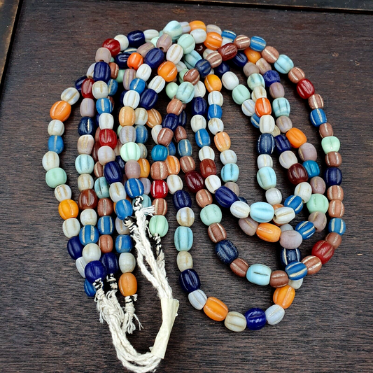 BEAUTIFUL OLD AFRICAN Mix Color GLASS Vintage BEADS Strand