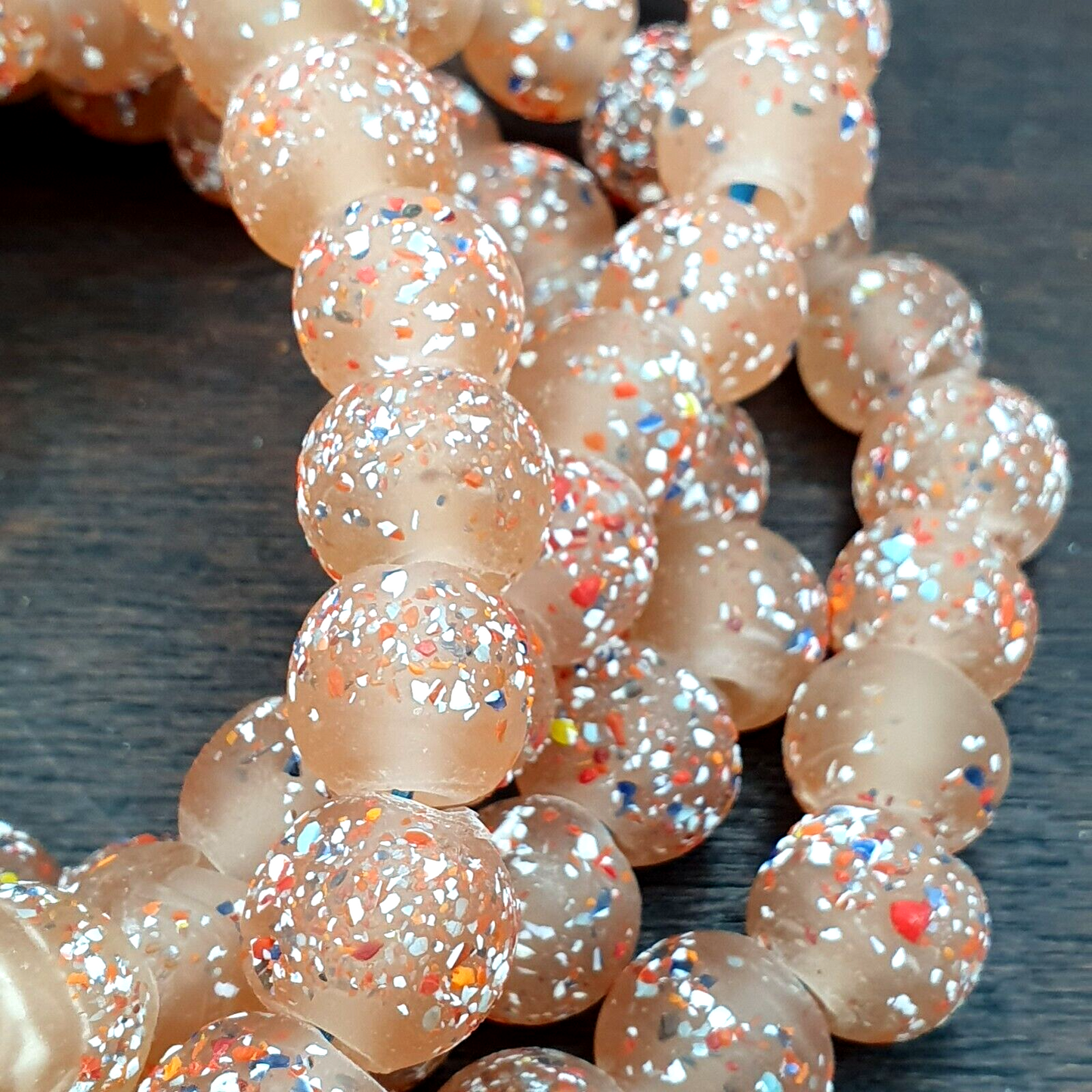 Beautiful Vintage glass beads Handmade fancy 14mm Beads Strand big Size
