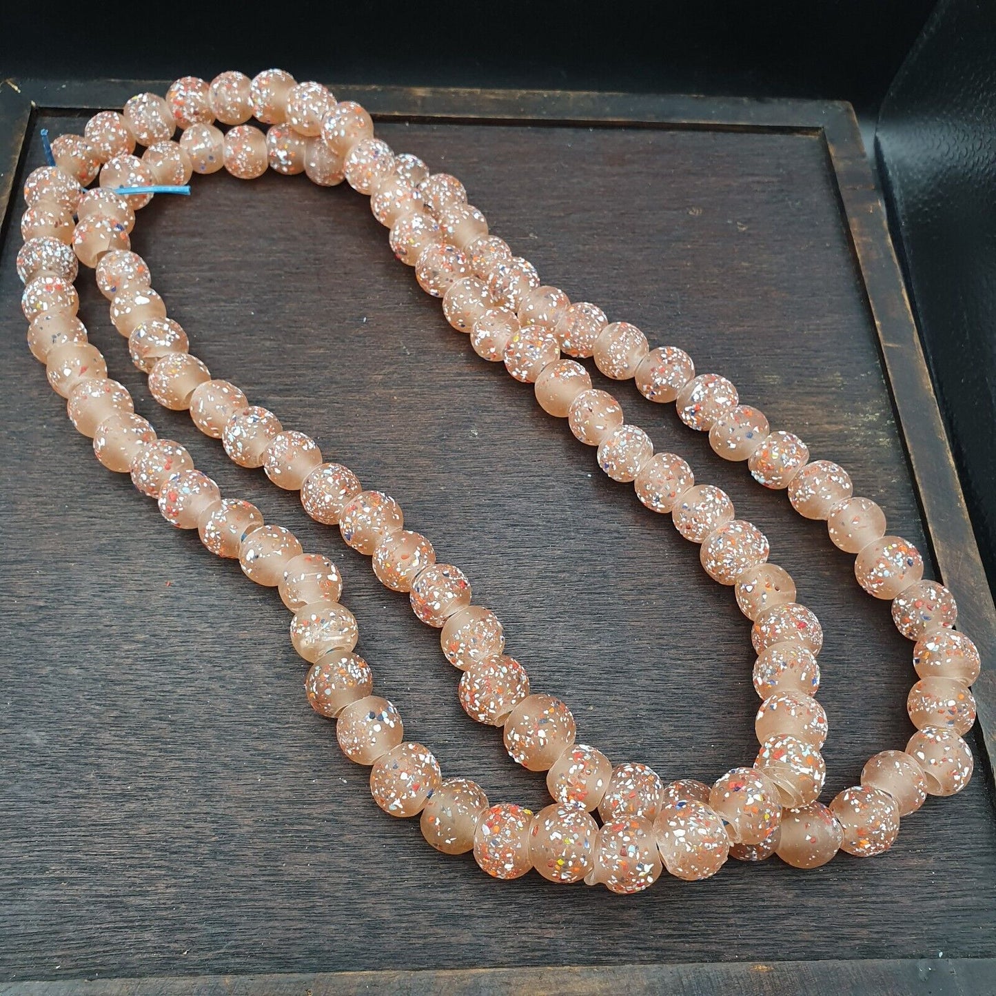 Beautiful Vintage glass beads Handmade fancy 14mm Beads Strand big Size