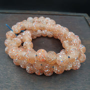 East Oasis Vintage Handmade Fancy Glass Bead Strand with Big 14mm Floral Beads